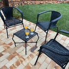 Conjunto De Cadeiras Área Externa Fibra Sintética Dark Beach