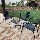 Conjunto De Cadeiras Área Externa Fibra Sintética Dark Beach