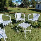 Conjunto De Cadeiras Área Externa Fibra Sintética Mar Branco