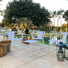 Conjunto De Cadeiras Área Externa Fibra Sintética Mar Branco