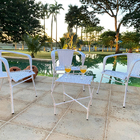 Conjunto De Cadeiras Área Externa Fibra Sintética Mar Branco