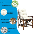 Conjunto De Cadeiras Com Namoradeira De Madeira Bambu Para Ár
