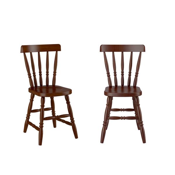 Conjunto De Cadeiras Lile, Madeira Maciça, Castanho, Nm