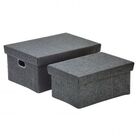 Conjunto De Caixas  Preto - 2 Pcs