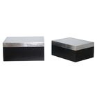 Conjunto De Caixas De Madeira Preto E Prata  2 Pcs G  17 8cm X