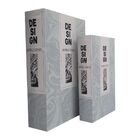 Conjunto De Caixas Livro Em Madeira Design Branco  2 Pcs G  3