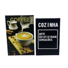Conjunto De Caixas Livros Decorativos Estampa Coffee E Cozinha