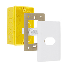 Conjunto de Campainha Cigarra com Placa Horizontal 4X2 Bivolt Branca Novara Dicompel