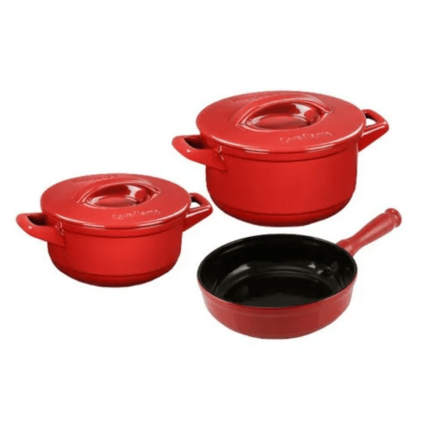 Conjunto De Cerâmica Ceraflame 3 Peças Duo+ - Pomodoro