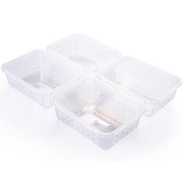 Conjunto De Cestinhas De Plástico Retangulares Organizadoras