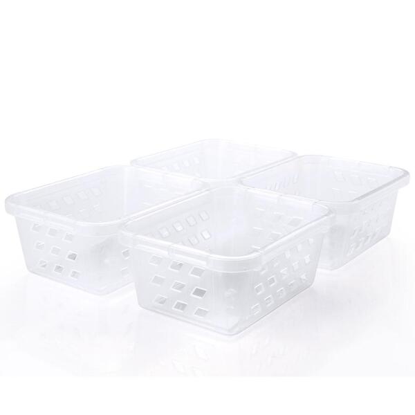 Conjunto De Cestinhas De Plástico Retangulares Organizadoras