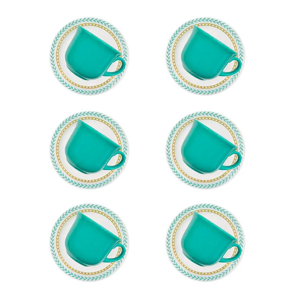 Conjunto De Chá Estampa Donna Louros 180ml 6 Unidade - Biona