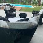 Conjunto De Chaise Orbit Em Corda Náutica - 1 Chaise + 2 Polt