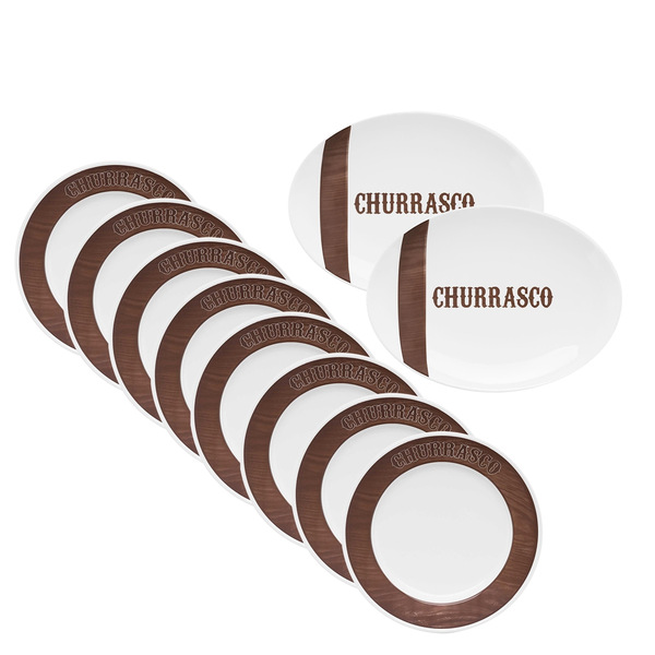 Conjunto De Churrasco Tradição - 10 Peças - Oxford