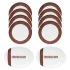 Conjunto De Churrasco Tradição - 10 Peças - Oxford