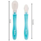 Conjunto De Colheres Em Silicone  Azul