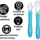 Conjunto De Colheres Em Silicone  Azul