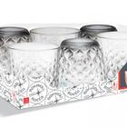 Conjunto De Copo Rocks 6 Peças Glit 240 Ml - Bormioli