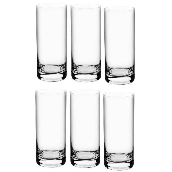 Conjunto De Copos Altos Barware Em Cristal Ecologico 350ml 6p