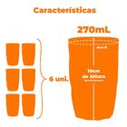 Conjunto De Copos De Vidro Diamond Fio De Ouro 270ml 6 Peças