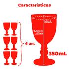 Conjunto De Copos E Taças De Vidro Folha Rosa 12 Peças - Casa