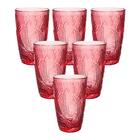 Conjunto De Copos E Taças De Vidro Folha Rosa 12 Peças - Casa