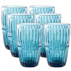 Conjunto De Copos Fratello Vidro Azul 355ml L Hermitage 25384