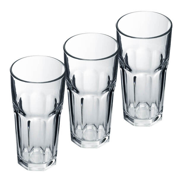 Conjunto De Copos Tipo Milkshake Long Drink 325ml 3 Peças