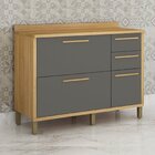 Conjunto De Cozinha Balcão 3 Portas 2 Gavetas E Armário Aéreo