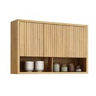 Conjunto De Cozinha Balcão 3 Portas 2 Gavetas E Armário Aéreo