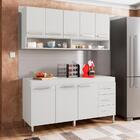 Conjunto De Cozinha Balcão + Armário Aéreo 1,50cm Branco Casa