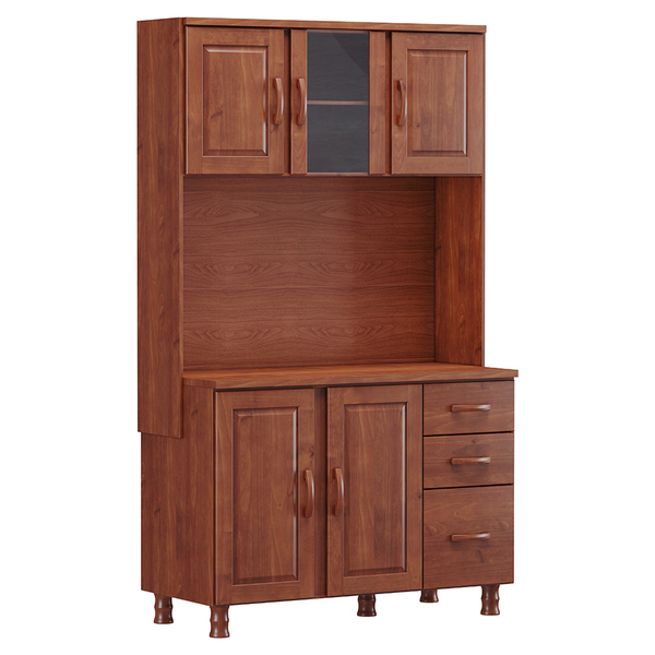 Conjunto De Cozinha Decorativa Gwen Armário Aéreo Balcão Tamp