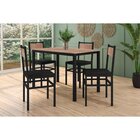 Conjunto De Cozinha Mesa 110cm 4 Cadeiras Industrial Fabone M