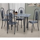 Conjunto De Cozinha Mesa Tampo Em Granito Roma 4 Cadeiras  Pr