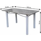 Conjunto De Cozinha Mesa Tampo Em Granito Veneza 6 Cadeiras