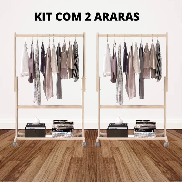 Conjunto De Duas Araras Para Quarto  Bonito