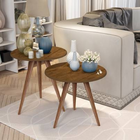 Conjunto De Duas Mesas Para Sala De Estar Tripé Isa - Jm3 Móv