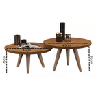 Conjunto De Duas Mesas Pés Em Palito Luma - Jm3 Móveis Freijo