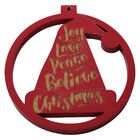 Conjunto De Enfeites Para Árvore De Natal 6 Peças Em Mdf