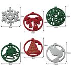 Conjunto De Enfeites Para Árvore De Natal 6 Peças Em Mdf