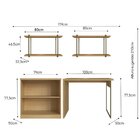 Conjunto De Escritório 100% Mdf Composto Por 4 Peças Savana/b