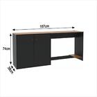 Conjunto De Escritório 2 Peças Smart Office Mesa E Aparador B
