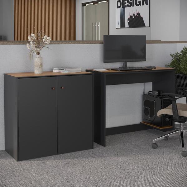 Conjunto De Escritório 2 Peças Smart Office Mesa E Aparador B