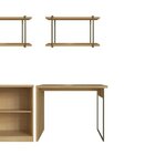 Conjunto De Escritório 4 Peças 100% Mdf Savana/branco Fosco I