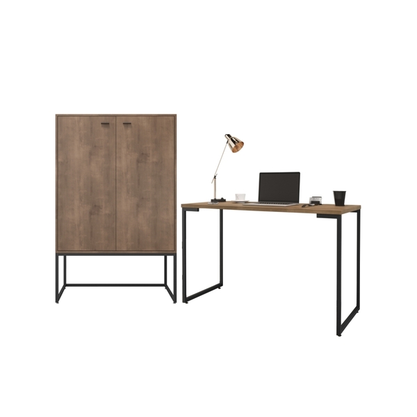 Conjunto De Escritorio Cole Castanho Preto