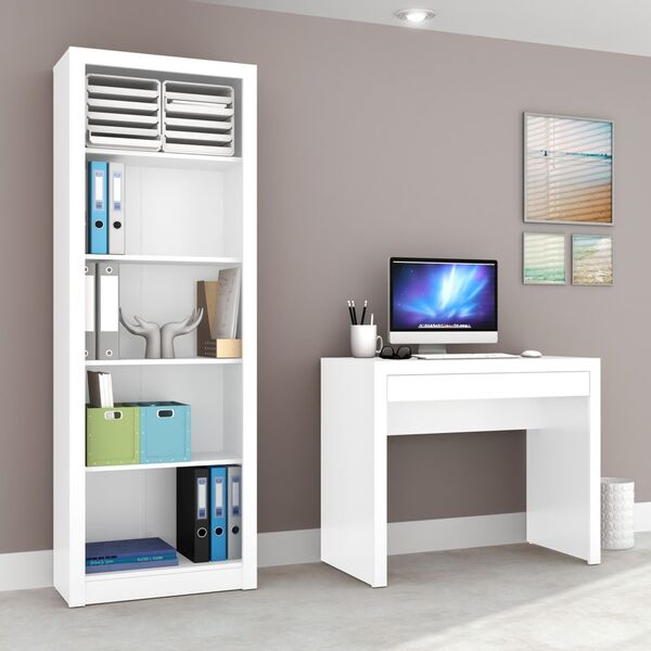 Conjunto De Escritório Com Escrivaninha 02 Pç Cj43018-013 Móv