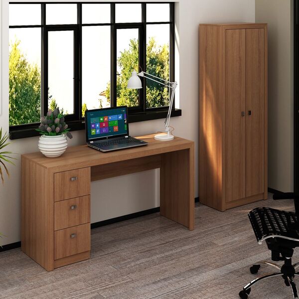 Conjunto De Escritório Com Escrivaninha 02 Pç Cj43018-028 Móv