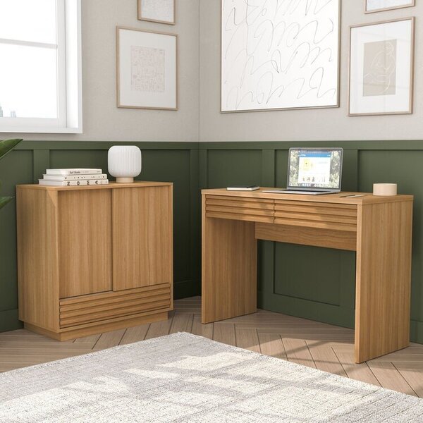 Conjunto De Escritório Com Escrivaninha E Armário Samambaia C