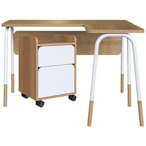 Conjunto De Escritório Mesa Em L E Gaveteiro 28002x27998 Arte