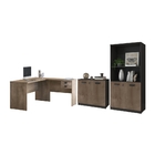 Conjunto De Escritório Nay Castanho Preto